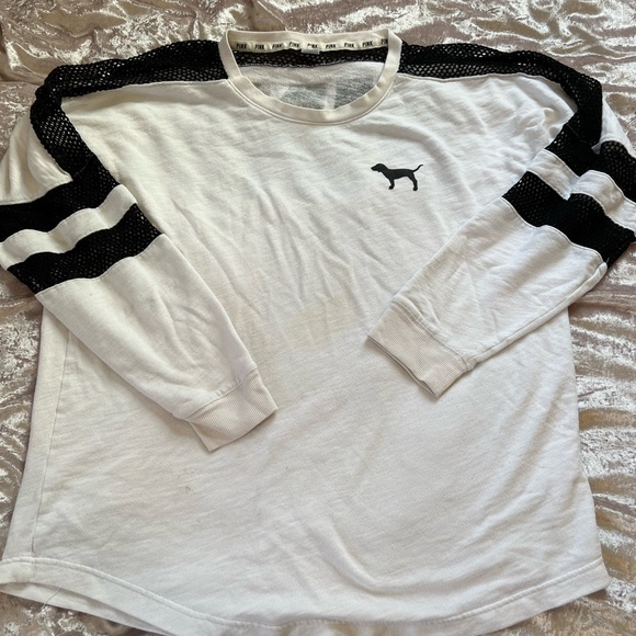 Victoria’s Secret Pink crewneck sweatshirt with mesh detail - Picture 2 of 4